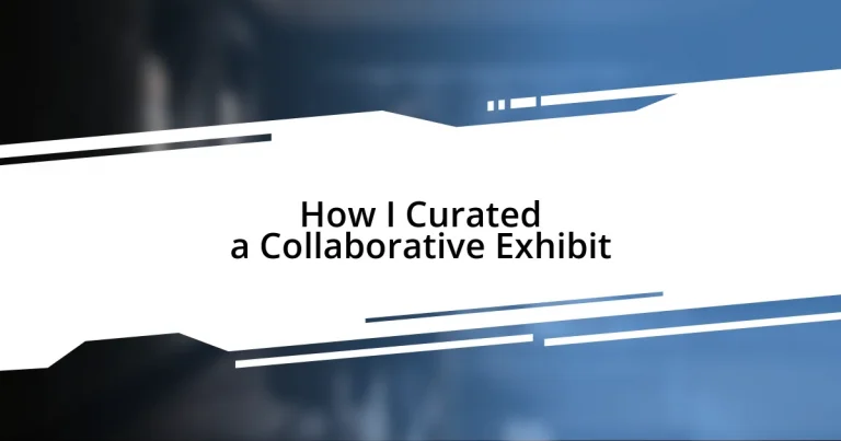 How I Curated a Collaborative Exhibit