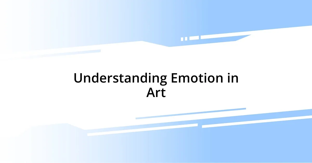 Understanding Emotion in Art